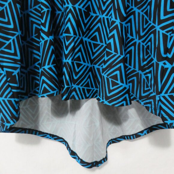 CACTUS | 1X | Geometric Blue and Black Tankini Top - Picture 12 of 13